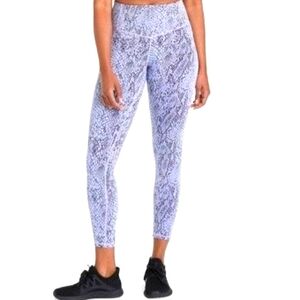 NWOT Women's Athletic Purple Snake Skin Print High Waisted Leggings Size XS
